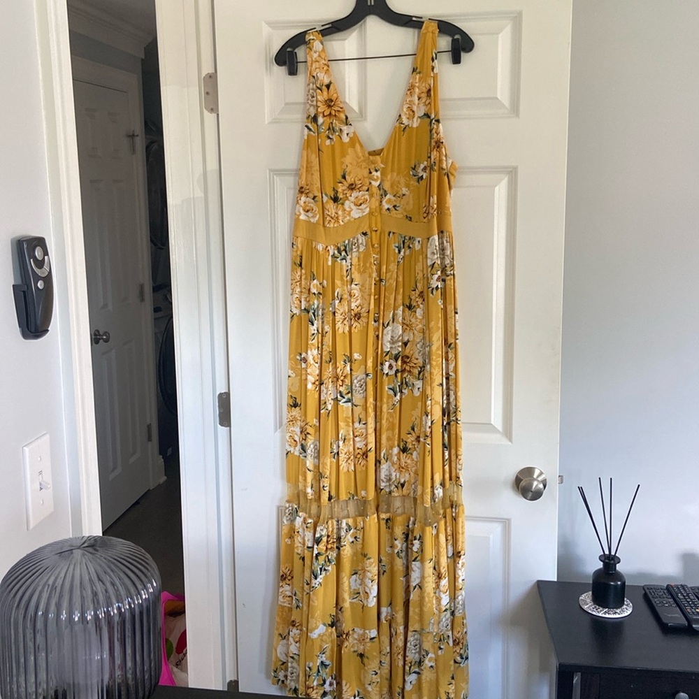 Yellow Floral Torrid Maxi Dress
